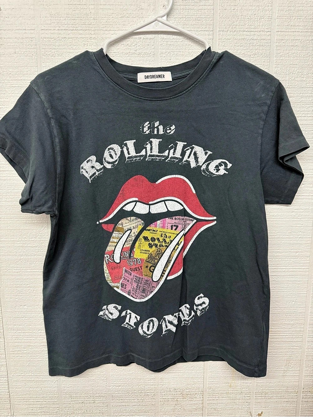 DAYDREAMER The Rolling Stones Graphic Tee Gray Small